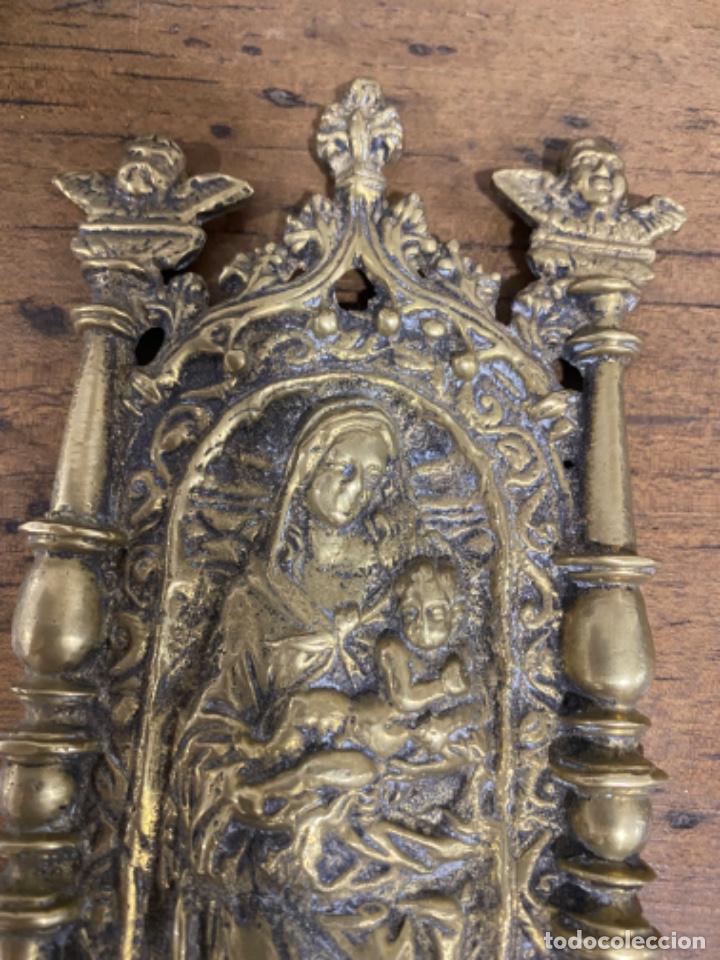 Antig&uuml;edades: Placa de bronce siglo xvii - xviii - Foto 5