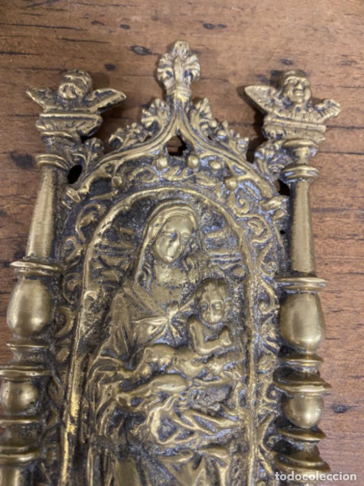 Antig&uuml;edades: Placa de bronce siglo xvii - xviii - Foto 6