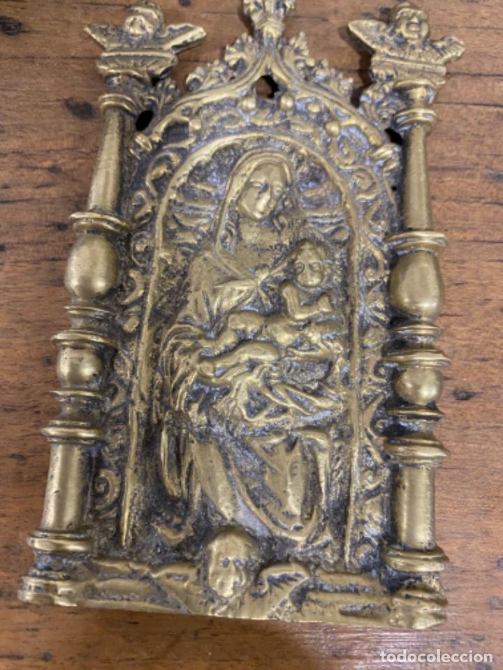 Antig&uuml;edades: Placa de bronce siglo xvii - xviii - Foto 7