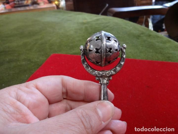 Antig&uuml;edades: Sonajero antiguo de plata. REF-0587.ca4 - Foto 2