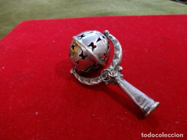 Antig&uuml;edades: Sonajero antiguo de plata. REF-0587.ca4 - Foto 1