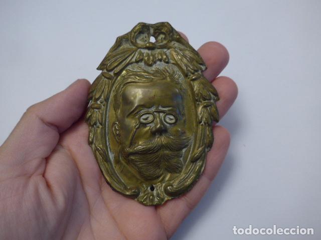 Antiquit&eacute;s: Antigua gran chapa de Angel Guimer&agrave; para mueble ? teatro catalan, original de principios siglo XX