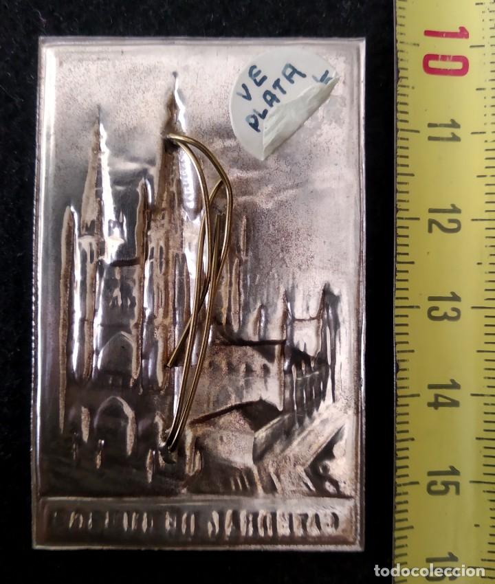 Antig&uuml;edades: Placa relieve Catedral de Burgos. Plata. - Foto 2