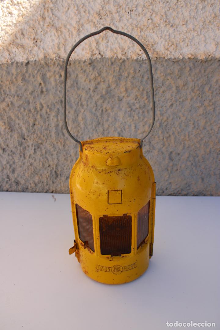 Antig&uuml;edades: lampara de tren farol ferroviario - Foto 5