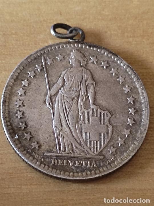 Antig&uuml;edades: MEDALLA MONEDA 2 FR FRANCOS SUIZA 1944 - Foto 1