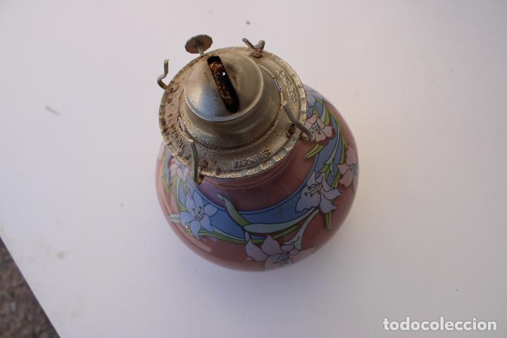 Antig&uuml;edades: quinqu&eacute; de cristal con flores - Foto 3
