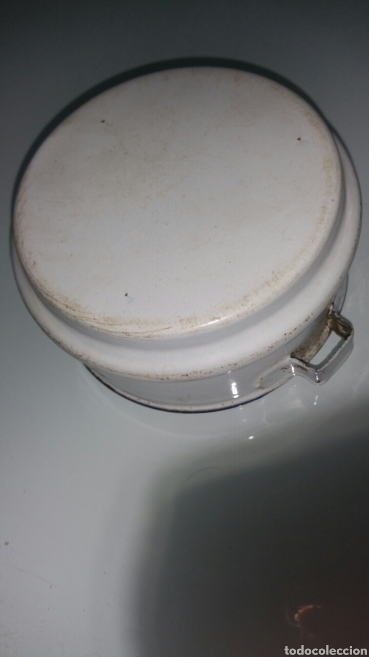 Antig&uuml;edades: Peque&ntilde;a olla o cazuela esmaltada. - Foto 8