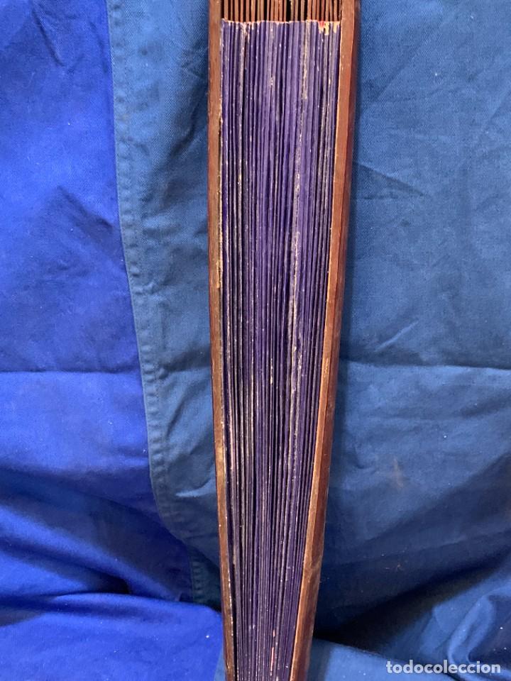 Antig&uuml;edades: GRAN ABANICO MADERA PAIS PAPEL 76X7CMS - Foto 22