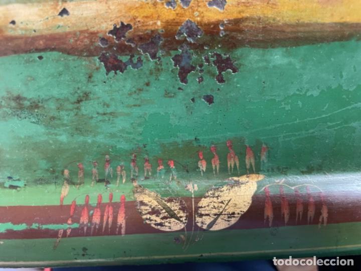 Antig&uuml;edades: Bandeja pintada XIX - Foto 4