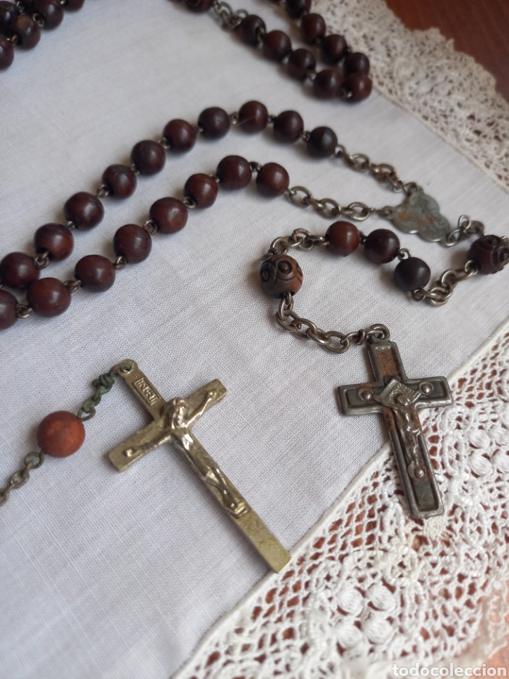 dos rosarios antiguos religiosos - Compra venta en todocoleccion
