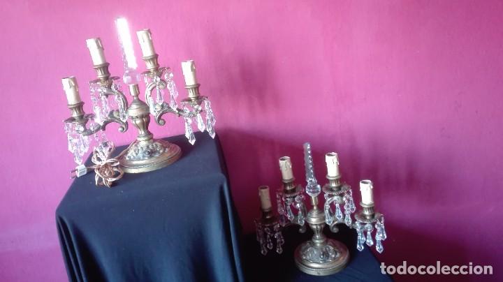 Antig&uuml;edades: CANDELABROS DE BRONCE CON LAGRIMAS - Foto 1