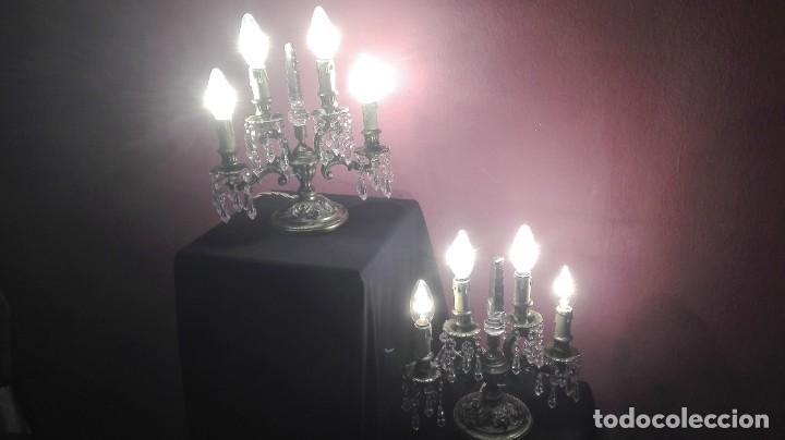 Antig&uuml;edades: CANDELABROS DE BRONCE CON LAGRIMAS - Foto 2