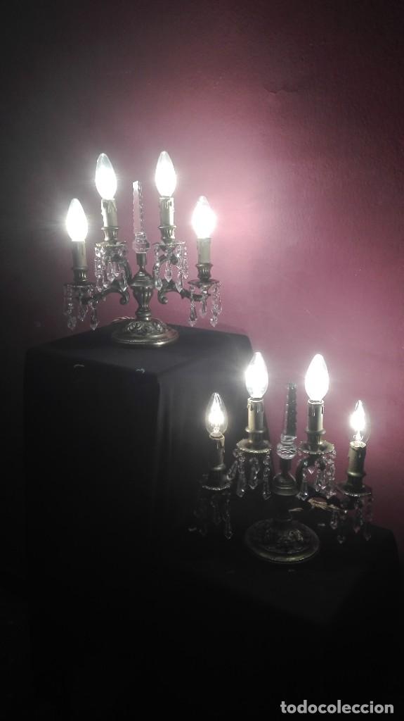 Antig&uuml;edades: CANDELABROS DE BRONCE CON LAGRIMAS - Foto 4