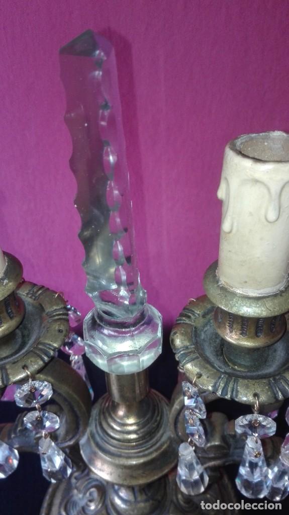 Antig&uuml;edades: CANDELABROS DE BRONCE CON LAGRIMAS - Foto 7