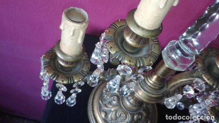 Antig&uuml;edades: CANDELABROS DE BRONCE CON LAGRIMAS - Foto 9