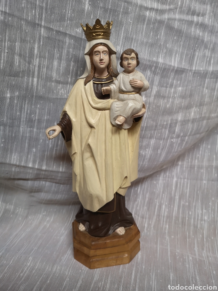 Antig&uuml;edades: Talla Virgen del Carmen - Foto 1