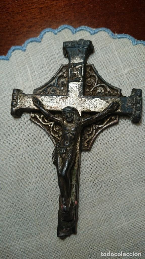 Antig&uuml;edades: ANTIGUA CRUZ DE METAL - Foto 4