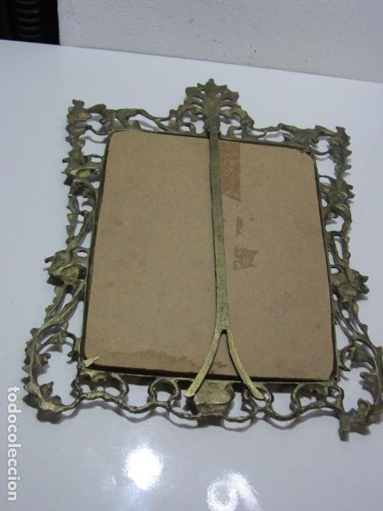 Antig&uuml;edades: Marco bronce con cristal. 44x32 - Foto 12