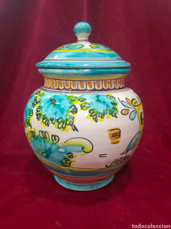 Antig&uuml;edades: Tarro de galletas estilo Talavera - Foto 2
