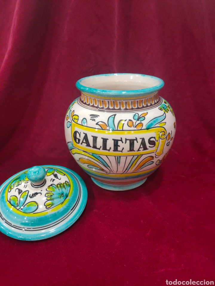 Antig&uuml;edades: Tarro de galletas estilo Talavera - Foto 4