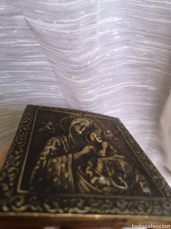 Antig&uuml;edades: Placa de bronce de la Virgen del Perpetuo Socorro - Foto 2