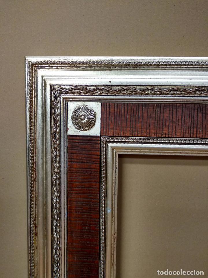 Antig&uuml;edades: Marco antiguo plata y madera 60 x 49 - Foto 2