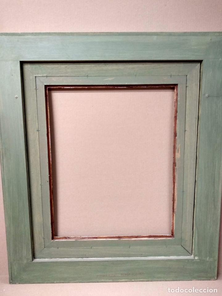 Antig&uuml;edades: Marco antiguo plata y madera 60 x 49 - Foto 6