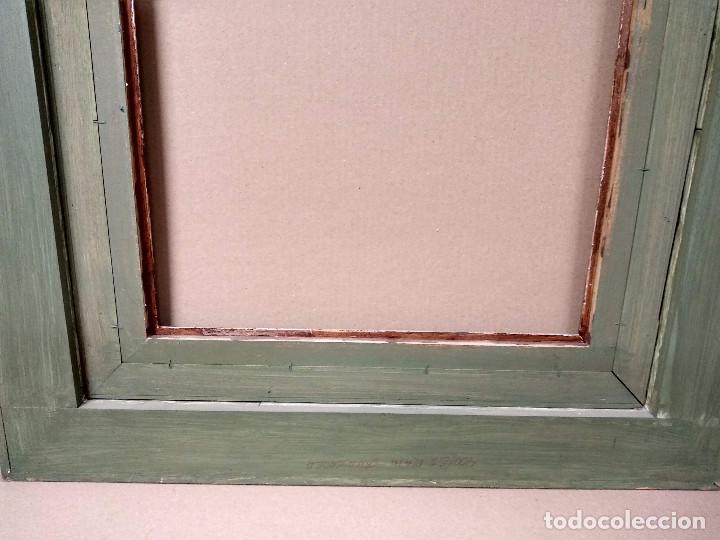 Antig&uuml;edades: Marco antiguo plata y madera 60 x 49 - Foto 8