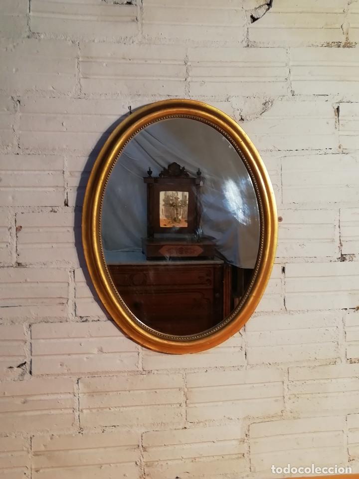 Antig&uuml;edades: Espejo antiguo dorado - Foto 2