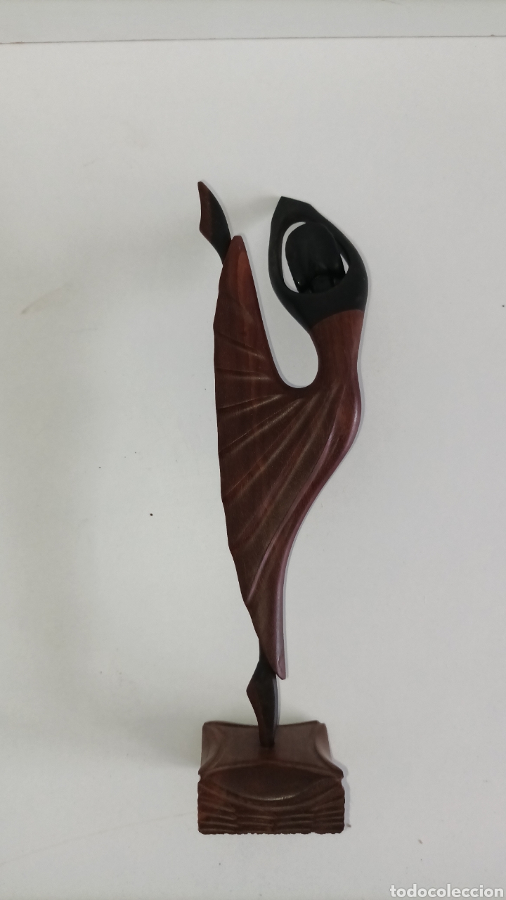 Antig&uuml;edades: Figura de Bailarina de Madera - Foto 5