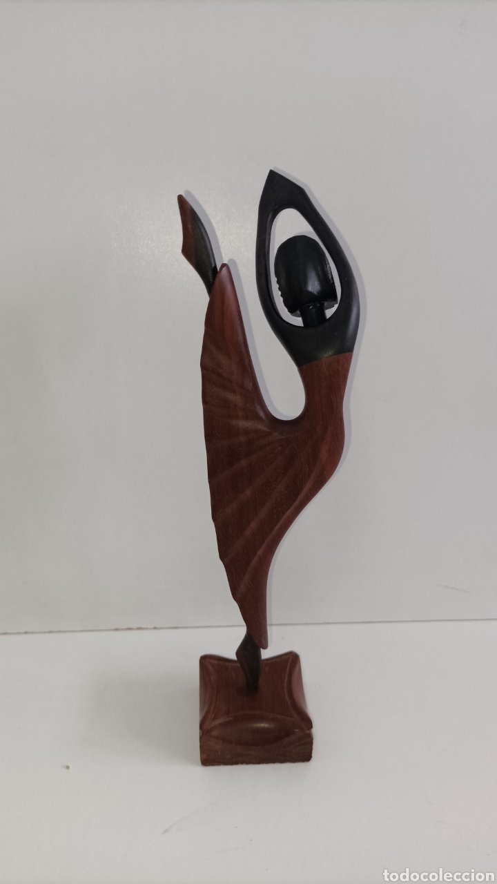 Antig&uuml;edades: Figura de Bailarina de Madera - Foto 1