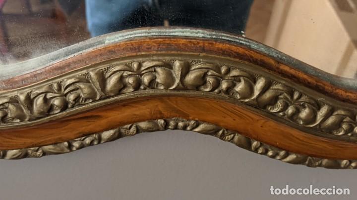 Antig&uuml;edades: ANTIGUO ESPEJO MADERA Y DORADO - Foto 4