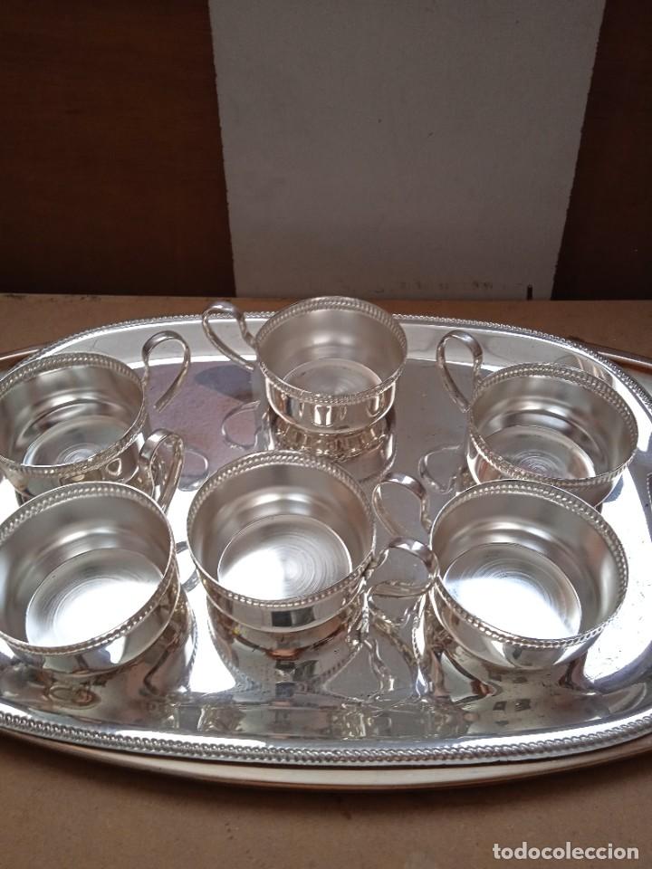 Antig&uuml;edades: Bandeja con tazas - Foto 1