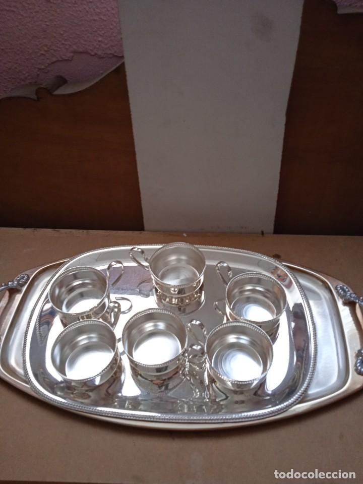 Antig&uuml;edades: Bandeja con tazas - Foto 2