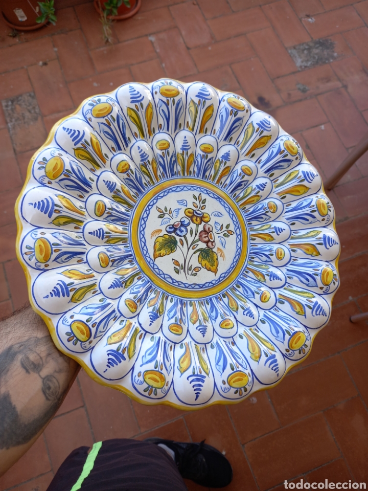 Antig&uuml;edades: PLATO DE CERAMICA PINTADO - Foto 4