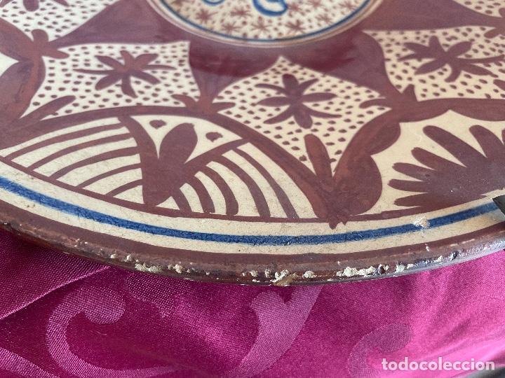 Antig&uuml;edades: Gran Plato 41 cm de di&aacute;metro con reflejos - Foto 4