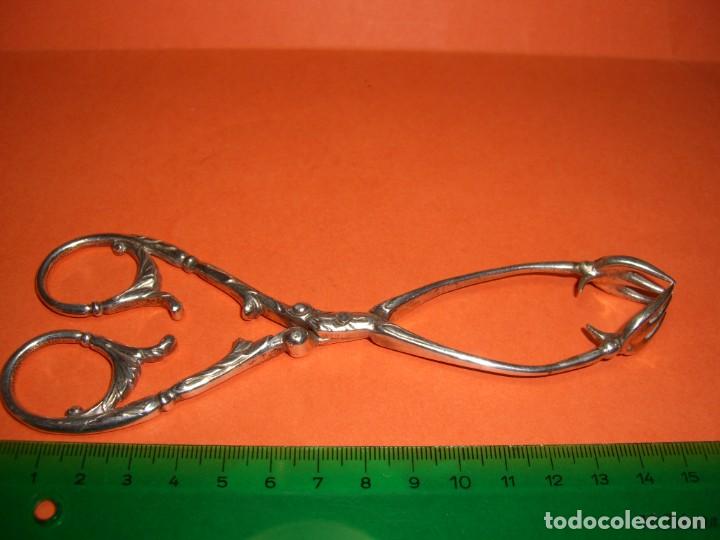 Antig&uuml;edades: TENACILLAS PARA SERVICO DE MESA EN PLATA DE LEY. - Foto 7