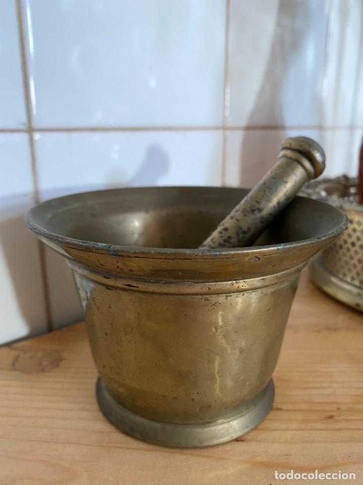Antig&uuml;edades: Almirez antiguo de bronce - Foto 1