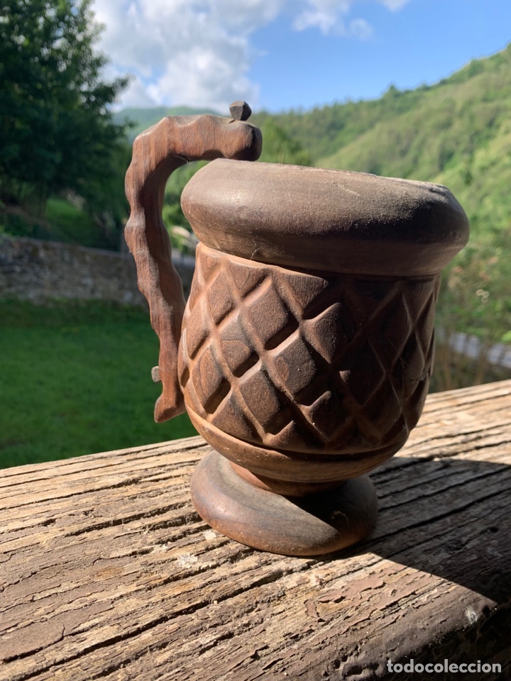 Antig&uuml;edades: Jarra vikinga de madera tallada - Foto 2