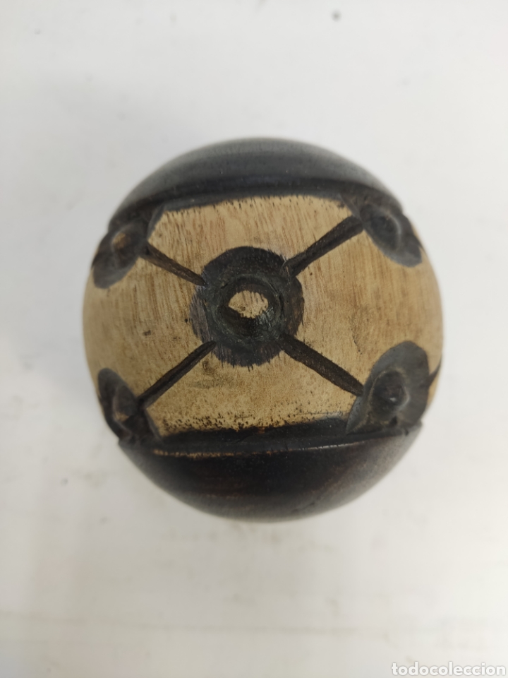 Antig&uuml;edades: BOLA DE MADERA TALLADA. A&Ntilde;OS 60 - Foto 6