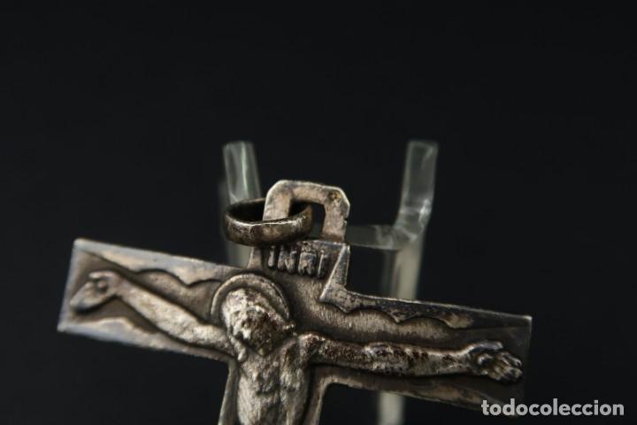 Antig&uuml;edades: Antiguo Crucifijo de Plata - Foto 3