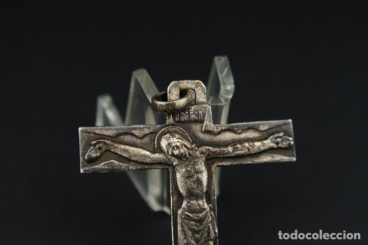 Antig&uuml;edades: Antiguo Crucifijo de Plata - Foto 4