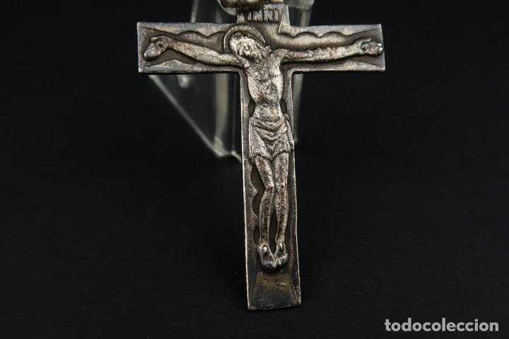 Antig&uuml;edades: Antiguo Crucifijo de Plata - Foto 5