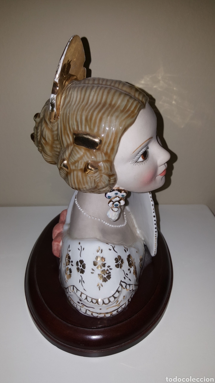 Antig&uuml;edades: Busto fallera porcelana Arman de Segorbe - Foto 2