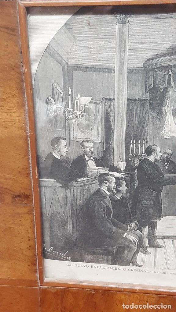 Antig&uuml;edades: CUADRO..MARCO CON ILUSTRACI&Oacute;N DE FI XIX - Foto 2