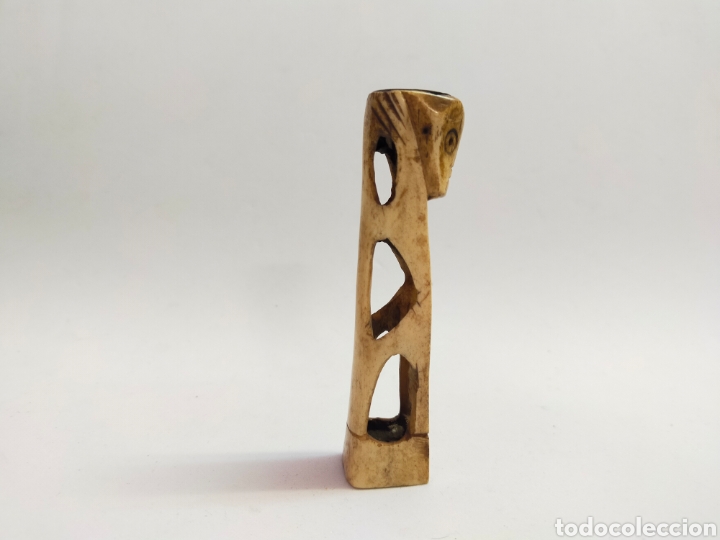 Antig&uuml;edades: FIGURA TALLADA EN HUESO. 10 CM - Foto 2