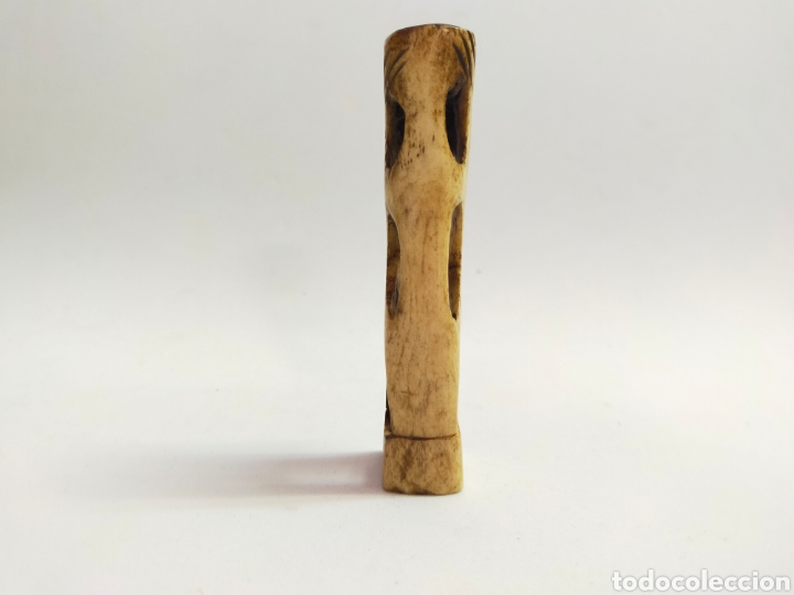Antig&uuml;edades: FIGURA TALLADA EN HUESO. 10 CM - Foto 3