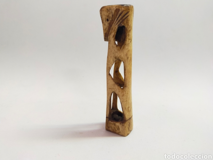 Antig&uuml;edades: FIGURA TALLADA EN HUESO. 10 CM - Foto 4