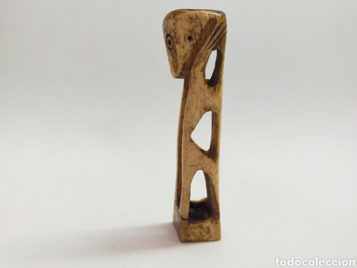 Antig&uuml;edades: FIGURA TALLADA EN HUESO. 10 CM - Foto 5