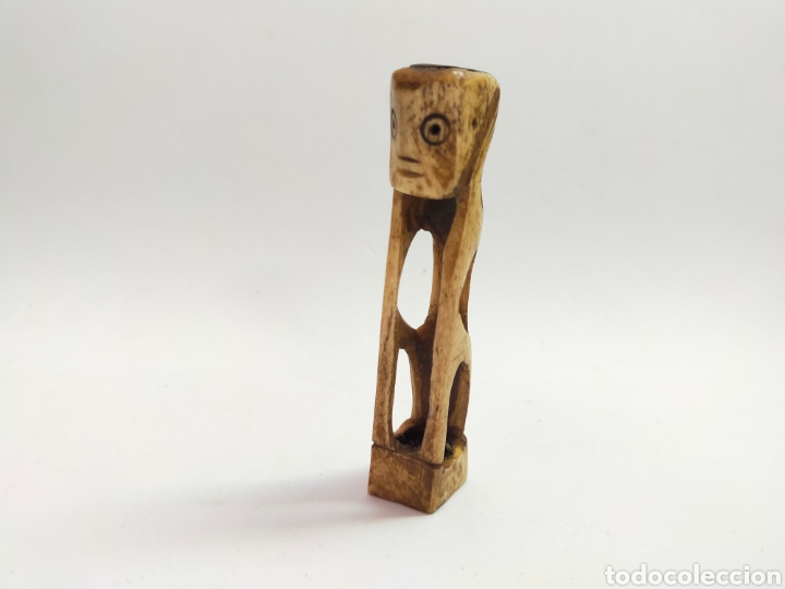 Antig&uuml;edades: FIGURA TALLADA EN HUESO. 10 CM - Foto 6